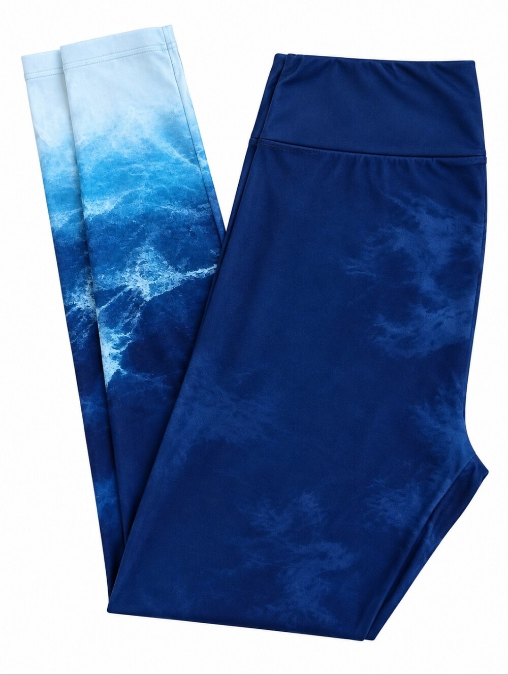 LuLaRoe Blue Part Tie Dye Simply Comfortable Leggings T/C Tall & Curvy